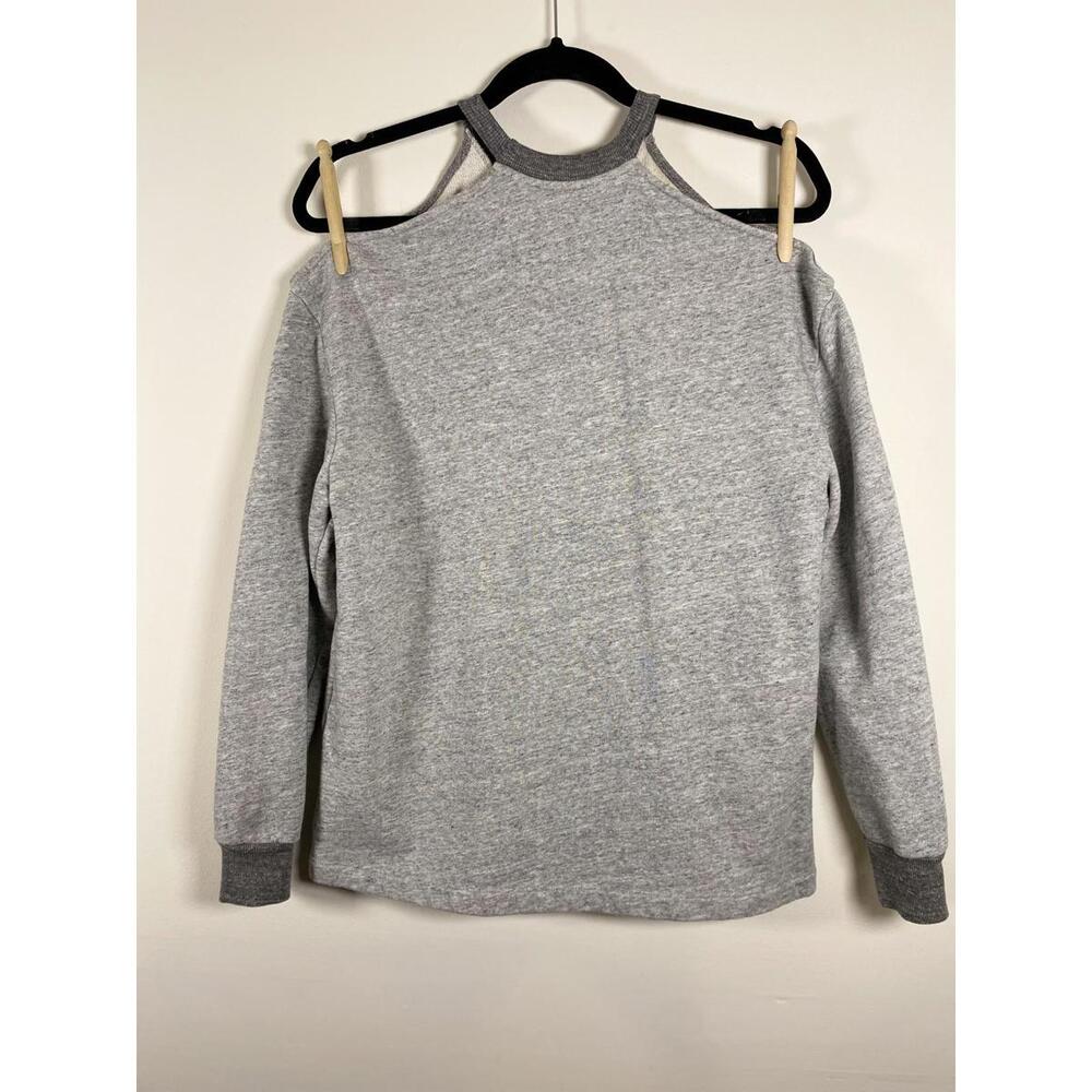 AG Adriano Goldschmied Women's Gray Cold Shoulder Sweatshirt, Size M